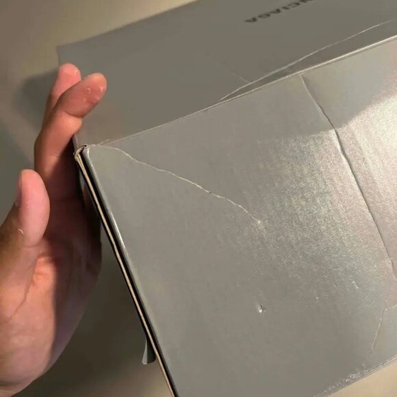 Balenciaga Triple S Black Khaki Size 40 EU Worn Once Damaged Box 536737w2ca11033 - Picture 9 of 10